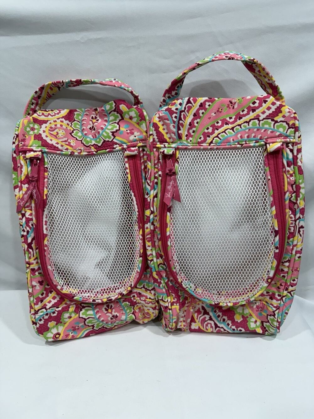 Vera Bradley Capri Melon Travel Toiletry Shoe Bags Retired